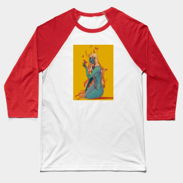 Solemn Baseball T-Shirt by suzytwinkle_art